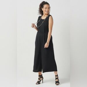 Du Jour wide leg romper with tie- large petite new